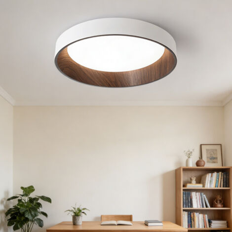 BOMCLAP Plafonnier LED Moderne Rond 40cm - Lumière Blanche 6000K - Éclairage pour Chambre, Salon, Couloir, Balcon - Installation Facile