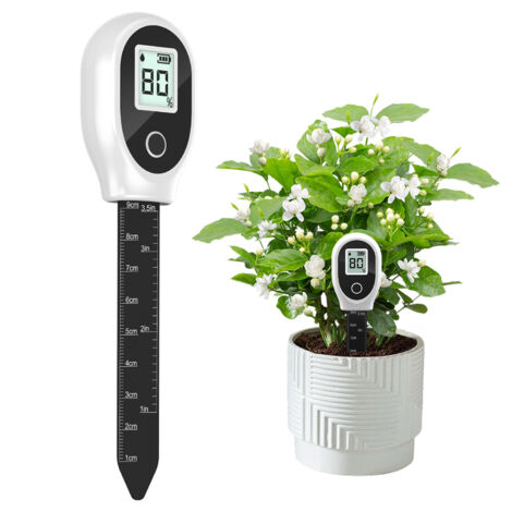 BOMCLAP Testeur de sol, humidimètre pour sol avec échelle, hygromètre portable pour plantes en pot, jardins et pelouses
