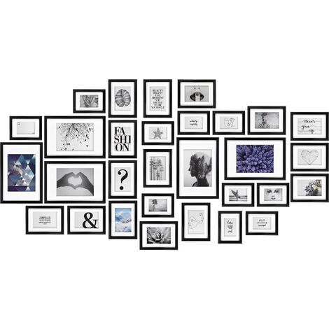 bomoe Set de 30 Cadres Photos Emotion pour décoration Murale pour Chambre Salon Bureau Maison