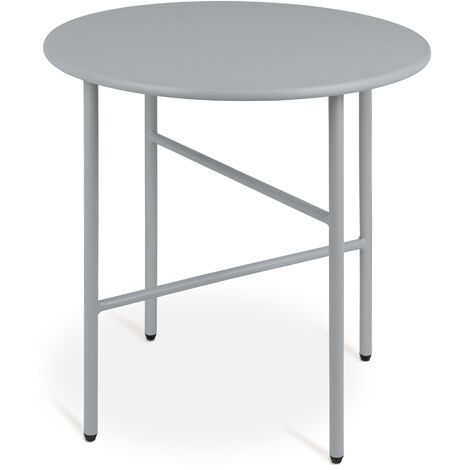 bomoe Tavolino rotondo in metallo Ø 44 cm Grigio