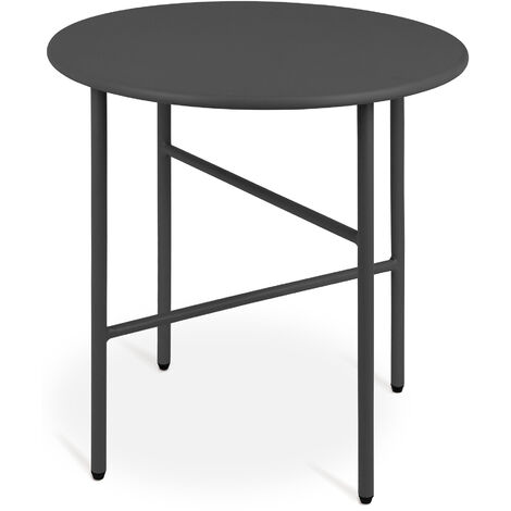 bomoe Tavolino rotondo in metallo Ø 44 cm	Nero