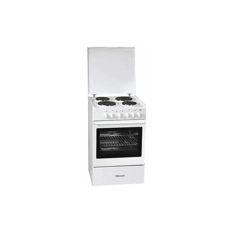 Image of BO750DD/E Cucina bianca 55x55 con 4 piastre elettriche forno elettrico statico con 5 programmi di cottura colore bianco - Bompani