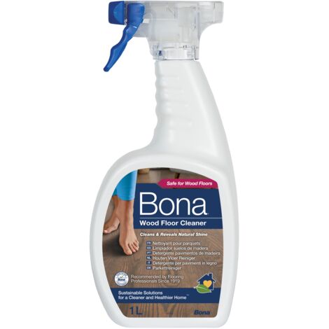 Bona - Nettoyant Pour Parquets - Spray 1L - Produit Sol Parquet Bois - Nettoyant Parquet - Produit Nettoyant Sol - Sans Résidu & Sèche Rapidement