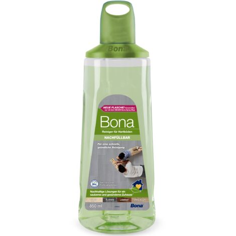Bona - Nettoyant Pour Sols Durs - Cartouche 850 ml - Nettoyant Parquet Stratifié - PVC - Carrelage - Sans Résidu & Sèche Rapidement