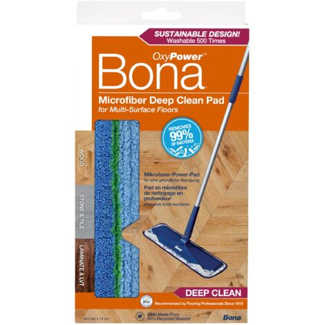 Bona pad in microfibra per la pulizia profonda con tecnologia PowerLoop, mop microfibra pavimenti, panno pulizia, pulizia per parquet, microfiber mop, mocio