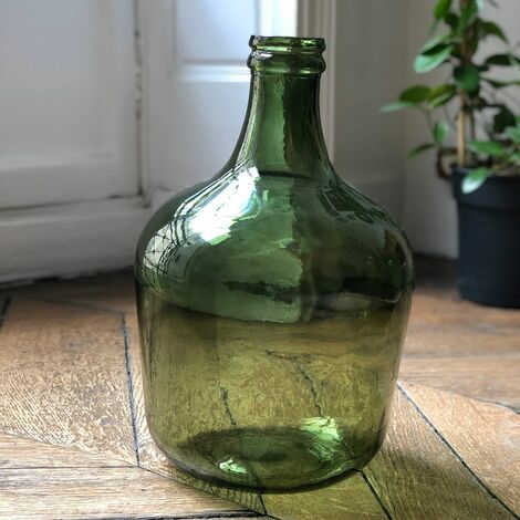 Bonbonne dame jeanne en verre recyclé vert olive 12L - Verde