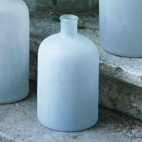 Bonbonne en verre dépoli forme bouteille 31 x 18 cm Soline - Bianco