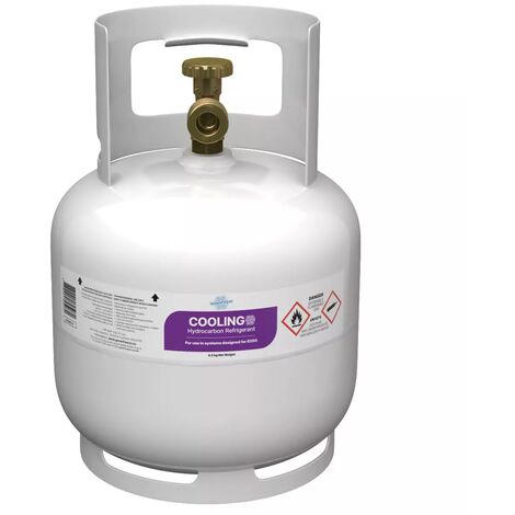 Bonbonne Greenfreeze Cooling R290 4.5 kg – Réfrigérant haute pureté – Efficacité énergétique AA – Compatible R404a, R502, R22