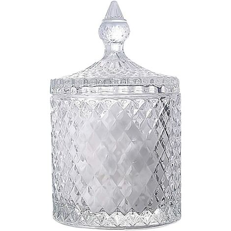 Bonbonnière en cristal Bonbonnière avec couvercles Bonbonnière en cristal Bonbonnière en verre recouverte de verre recouverte de verre