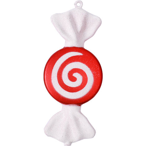 Bonbons Rectangulaires Rouge et Blanc 15 cm Décoration de Sapin Décoration de Noël Cottage Bonbons Rectangulaires (2 pièces)