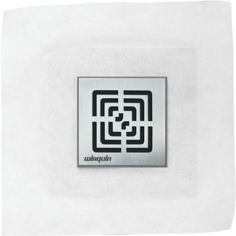 Bonde à chaper James grille en inox brossé Wirquin 30722012, blanc et gris