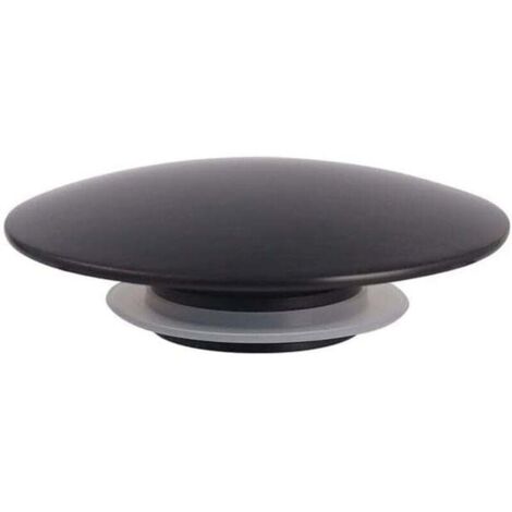 Bonde à clic clic-clac - Noir mat - Pour lavabo de salle de bain ou cuisine - 66 mm
