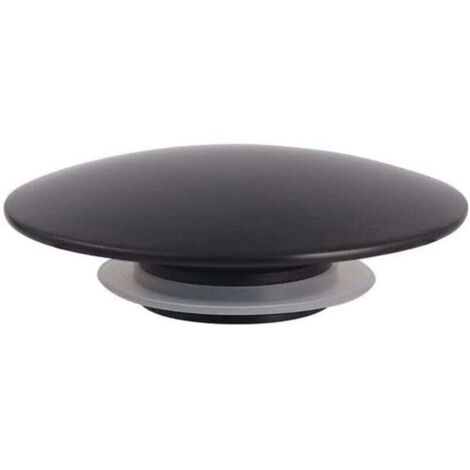 Bonde à clic clic-clac - Noir mat - Pour lavabo de salle de bain ou cuisine - 66 mm