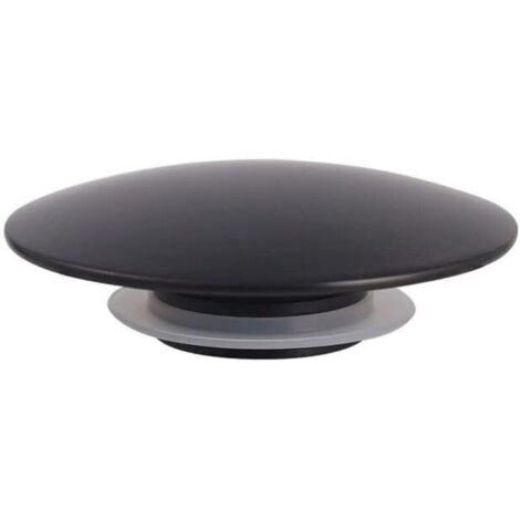 Bonde à clic clic-clac - Noir mat - Pour lavabo de salle de bain ou cuisine - 66 mm