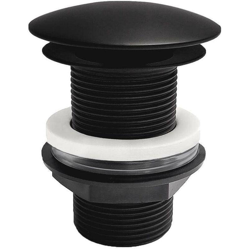 Bonde à écoulement libre noir mat - sans trop plein