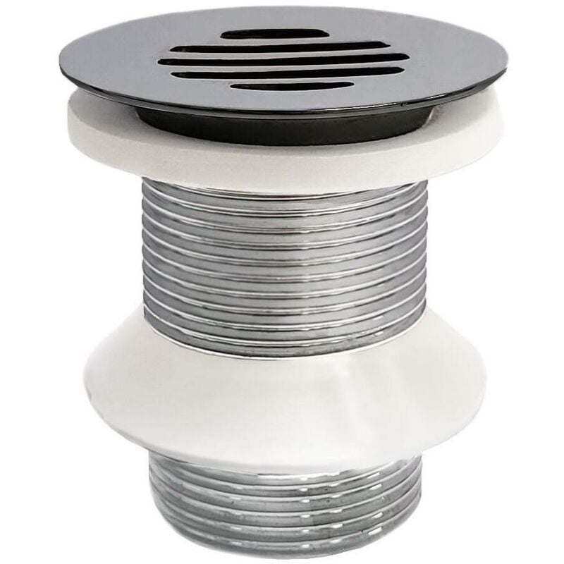 Bonde à écoulement libre à grille chromée - sans trop plein lison