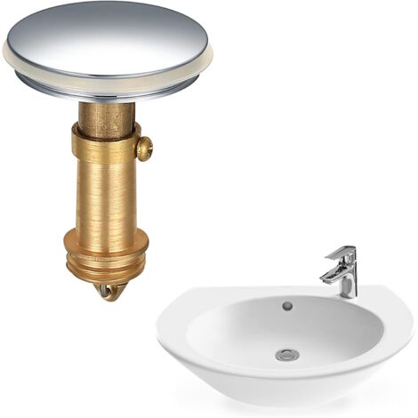 Bonde à grande surface ronde en laiton Bonde à petite surface ronde en laiton Bonde à abattant, évier à abattant 38mm, bonde à abattant anti-colmatage, abattant de baignoire, cache-bouton d'évier, deu
