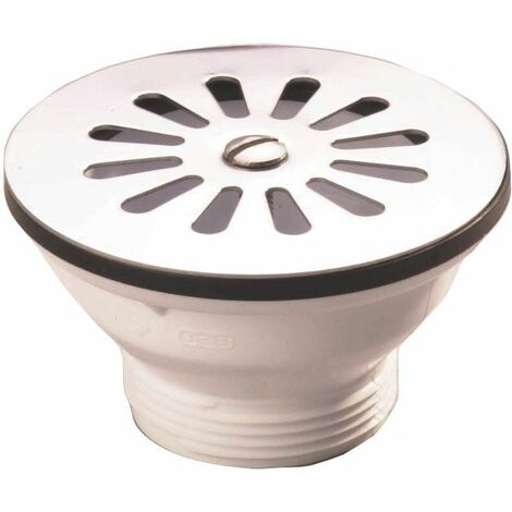 Bonde à grille inox pour évier grès - Pour perçage diamètre 60 mm