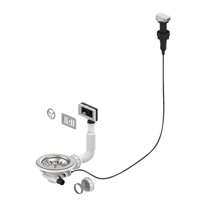 Valentin - Bonde évier Automatique - 1 cuve diamètre 90 mm