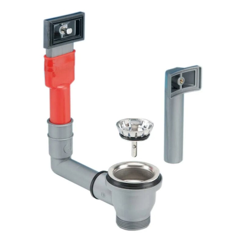 Lira - Bonde à panier avec trop plein rectangulaire, diamètre 60 mm