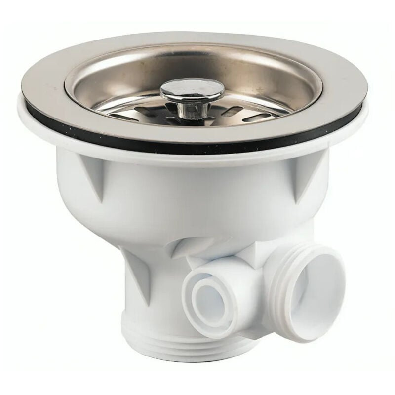 Valentin - Bonde à panier pour évier Inox - diamètre90 mm