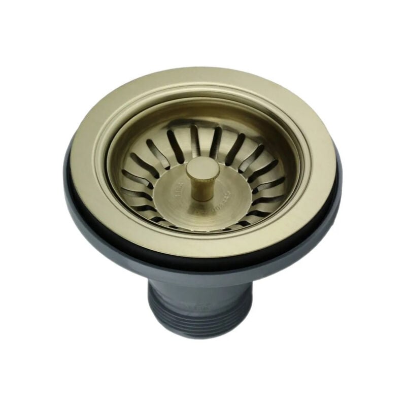 Bonde à panier sans trop plein, diamètre 114.3 mm white gold satin