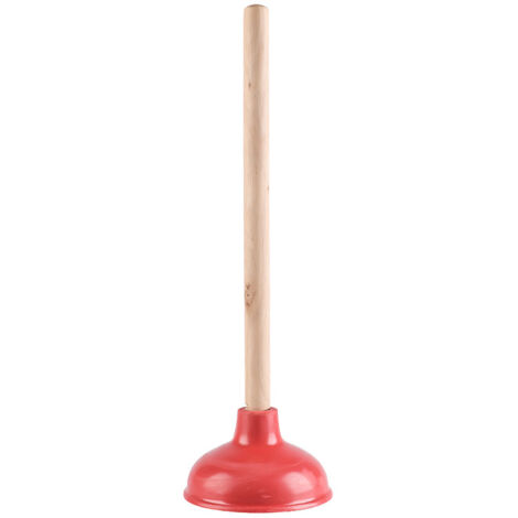 Bonde à ventouse – Bonde de lavabo de 13 cm de diamètre avec poignée en bois