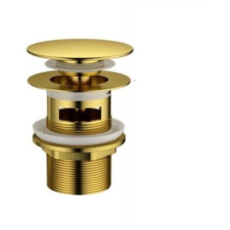 Bonde automatique universelle 1" 1/4" pour éviers, bidets et bondes automatiques, laiton plaqué or durable