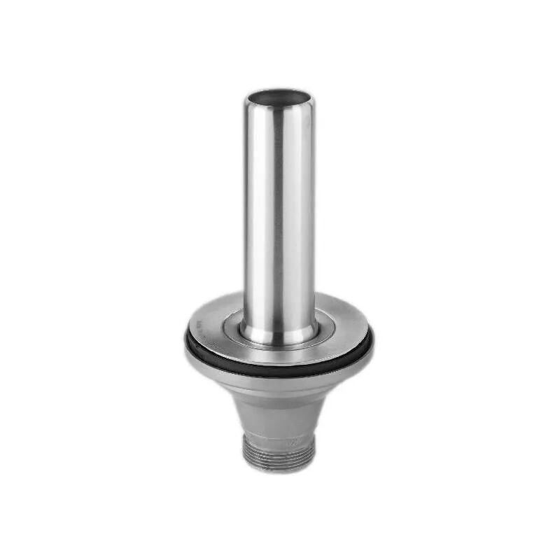 Lira - Bonde avec tube de surverse acier inox 170 mm pour évier diamètre 90 mm