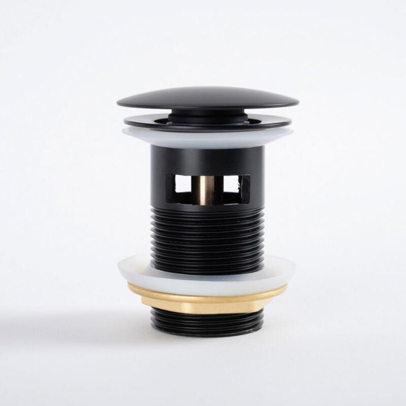 Wanda Collection - Bonde clic-clac pour lavabo avec trop plein , noir