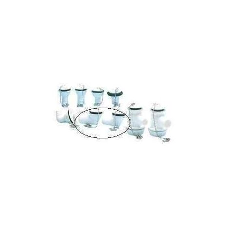 Bonde coudée avec bouchon et chaînette, filetage Ø 31 mm, tuyau Ø 20 mm, pour caravane et camping-car