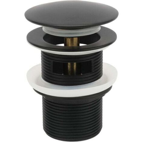 Bonde de baignoire autoportante en laiton, bonde escamotable, compatible avec la plupart des baignoires autoportantes (noir mat)