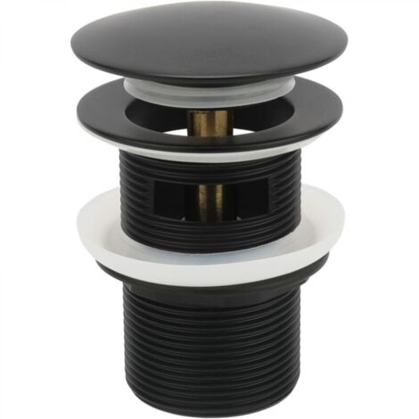 Bonde de baignoire autoportante en laiton, bonde escamotable, compatible avec la plupart des baignoires autoportantes (noir mat)