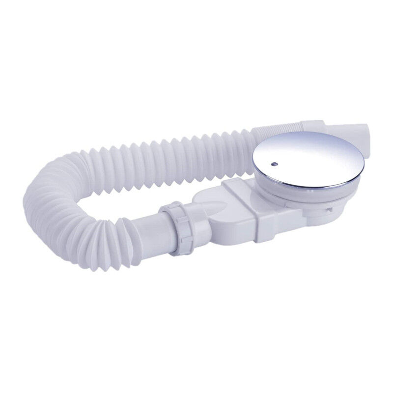 Aiperq - Bonde de douche 90 mm, extra plat, trou de vidange pour bac de douche, siphon avec système anti-odeurs, tamis à cheveux, couvercle