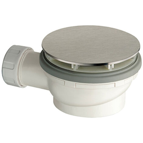 Bonde de douche avec capot extra plat - Hauteur 64 mm - Inox - Cristina Ondyna