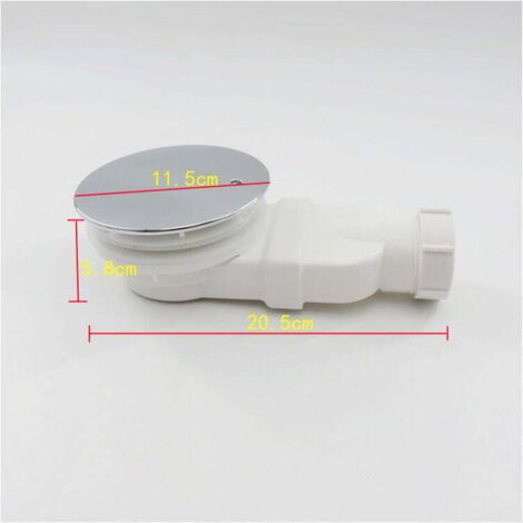Bonde de douche blanche ultra-plate en forme de dôme, drainage très efficace