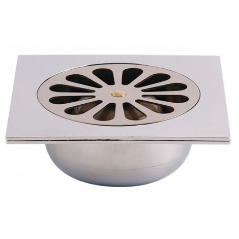 Caniveau De Douche Avec Couvercle Amovible, Grille De Vidange Carrée Pour Lavabo, 10 X 10 Cm Couleur Laiton 97253631