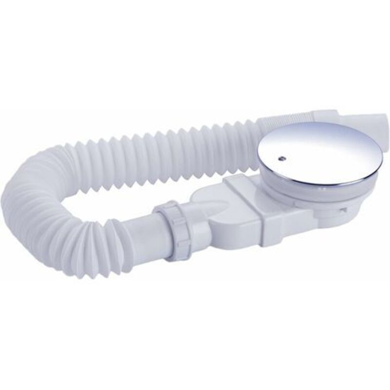 Mowze - Kit de bonde de douche extra plat 90 mm avec siphon, tamis à cheveux et flexible.
