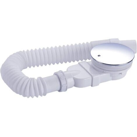 Bonde de douche extra plate de 90 mm, kit de trou d'écoulement pour receveur de douche, siphon de douche avec système anti-odeurs, filtre à cheveux, tuyau flexible