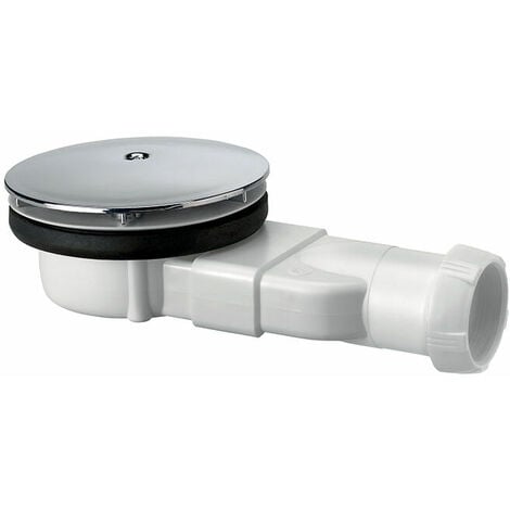 Bonde de douche extra-plate dôme abs 30720138, blanc, Ensoleillé