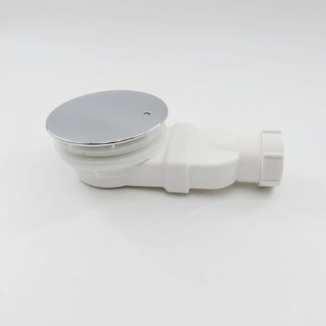 Bonde de Douche Extra-Plate Dôme ABS, blanc（Vidange）