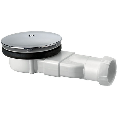 Bonde de douche extra-plate dôme abs Wirquin 30720138, blanc - blanc