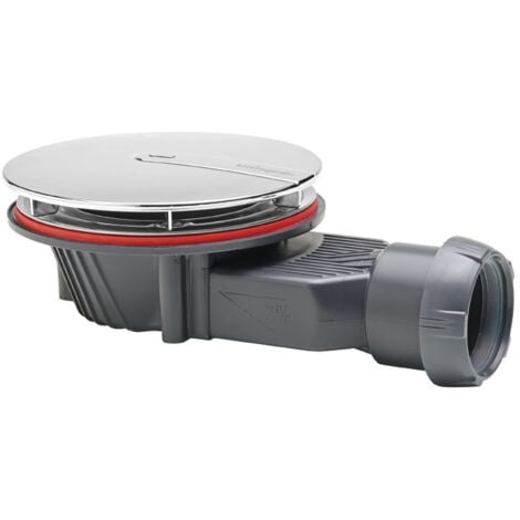 Bonde de douche extraplate WIRQUIN 90mm dôme ABS chromé SLIM+