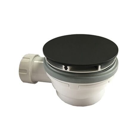 Bonde de douche hauteur 60 mm couvercle extra plat BLACK MAT - CRISTINA ONDYNA AD45513