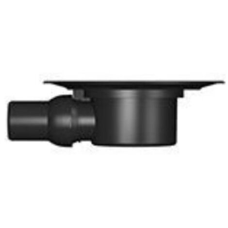Bonde de douche horizontale DN50 – Grille ronde inox 115mm – Débit 1L/s – Profondeur d'encastrement 40mm – Compatible receveurs Wedi Fundo