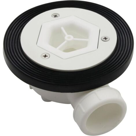 Bonde de douche, inspectable, sans couvercle, hauteur 60 cm, convient pour trou de receveur de douche Ø 90 mm, couleur blanc