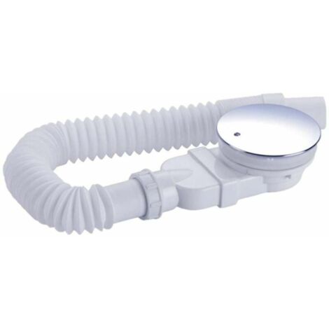 Bonde de douche mince avec structure résistante aux hautes températures, système d'évacuation latérale rapide, finition chromée, siphon en ABS, joint triple couche anti-odeurs