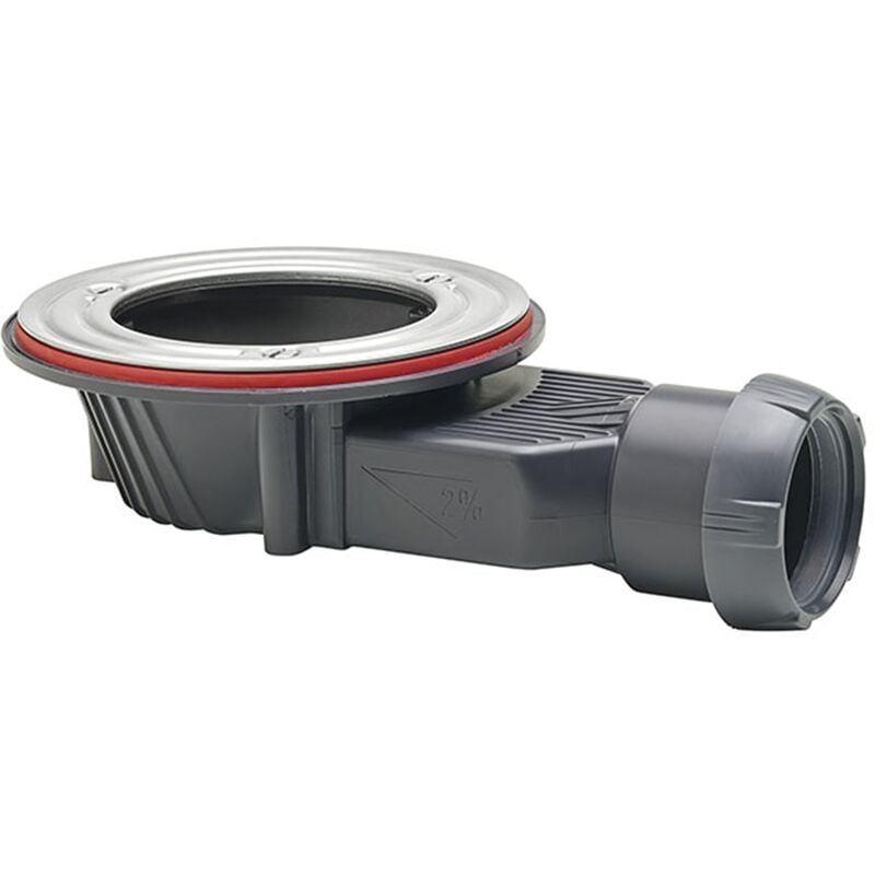 Bonde de Douche Ø90 Horizontale SLIM+ (Extra-plate:40mm) - sans grille pour receveur plateau - Wirquin