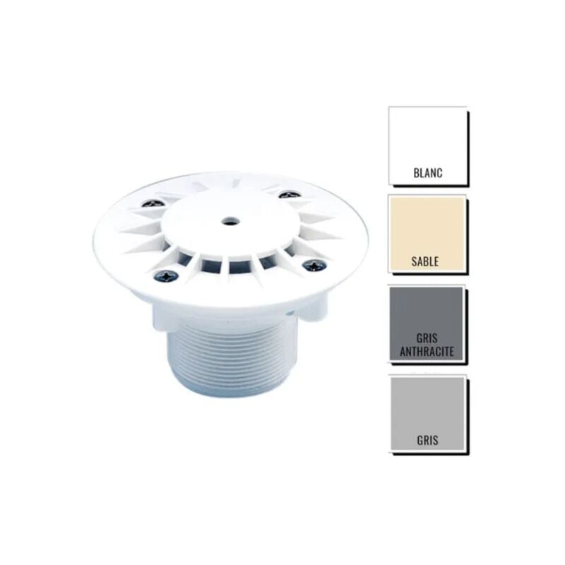 Bonde de fond latérale/murale Astralpool abs fixe Ø128 - piscine béton coloris Gris anthracite