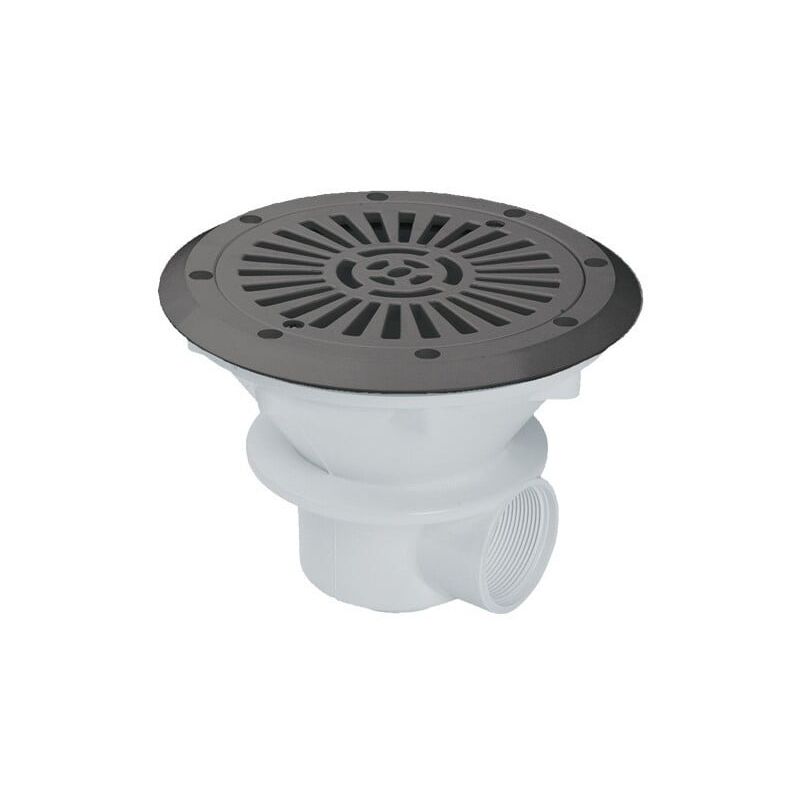 Bonde de fond grise pour piscine enterrée